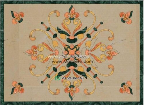 Motif Medallion Phool INLAY Floor mpk rc 375