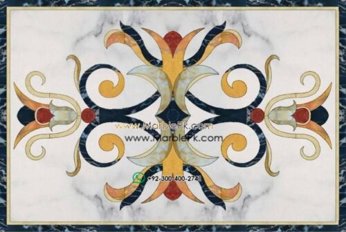 Motif Medallion Phool INLAY Floor mpk rc 389