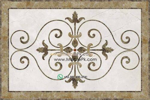 Motif Medallion Phool INLAY Floor mpk rc 391
