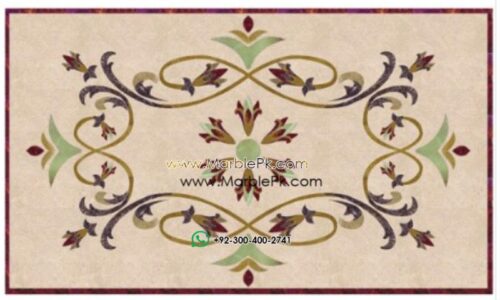 Motif Medallion Phool INLAY Floor mpk rc 413