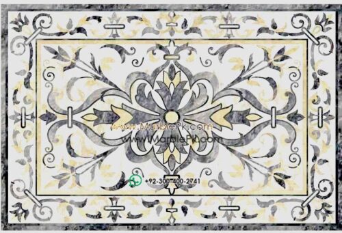 Motif Medallion Phool INLAY Floor mpk rc 428